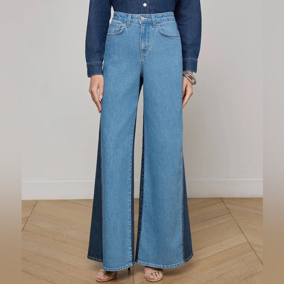 L’AGENCE Beau Wide-Leg Jean (Color: Paso/ Size 25) - Picture 1 of 8